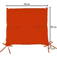 Detex Lot de 6 coussins de jardin orange 43x39x5cm