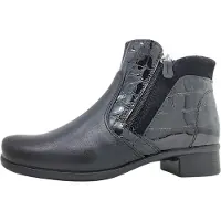 ACO HAUSTECHNIK Aco Steffi 77 : Bottines pour femmes, fermeture éclair, couleur noire, style décontracté