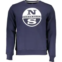North sails Hommes, Pull-over, Gray Cotton Men Sweatshirt, Gris, Bleu, (XL)
