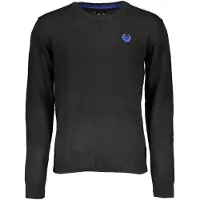 Gianmarco Venturi Hommes, Pull-over, Gianmarco Venturi Schwarzer Baumwoll-Pullover, Noir, (XXL)