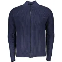 North sails Hommes, Pull-over, Blue Cotton Men Cardigan, Bleu, (XL)