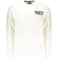 North sails Hommes, Pull-over, White Cotton Men's Sweatshirt, Blanc, (XL)