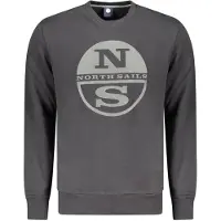 North sails Hommes, Pull-over, Black Cotton Men Sweatshirt, Noir, (S)