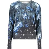 Desigual Pull-over bleu / noir / blanc