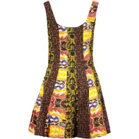 Desigual Robe bleu marine / marron / safran / rouge foncé