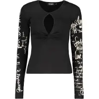 Desigual T-shirt noir / blanc
