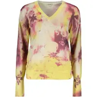 Desigual Pull-over jaune / rose / blanc