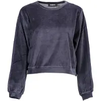 Desigual Femmes, Pull-over, Blue Cotton Women Sweater, Noir, Bleu, (S)