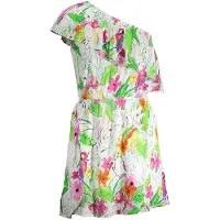Desigual Femmes, Robe, White Viscose Women Dress, Blanc, (L)