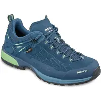 Meindl Chaussures de randonnée Top Trail Lady GTX, imperméables et robustes, avec tige en daim et semelle extérieure adhérente. Couleur : jean/vert citron. Pointure : 38 (EU)