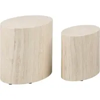 Ebuy24 Mice table basse lot de 2 pièces beige.
