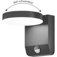 CMD LED Wandaussenleuchte 20W steuerbare Lichtfarbe IP54 Anthrazit -9083 (1434 lm, IP54)