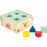 Small Foot Shape-Fitting Cube Forest boîte à formes en bois 12 m+ 5 pcs