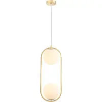 Toolight Suspension Plafond G134-2Cp Gold 17,5X17,5X47Cm
