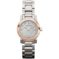 Burberry Montre Heritage pour femme, dorée et argentée