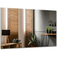 Tulup (100x70 cm) Miroir Rectangle Vertical Pour Entrée Couloir Chambre Salle De Bain Bord Polis