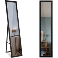 Tulup (Weiß) Grand Miroir Sur Pied Psyché Plein Pied Miroir Autoportant Chambre et Dressing 156cm