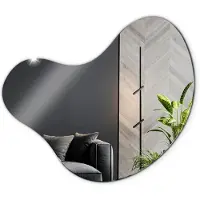 Tulup (60x62 cm) Miroir de Forme Irrégulière au Style Moderne Idéal Pour Entrée Ou Couloir