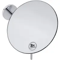 Bemeta Miroir cosmétique simple face, diamètre 200 mm, chromé
