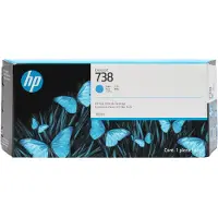 HP 738 (676M6A) - Cyan - Cartouche d'encre - Grande capacité