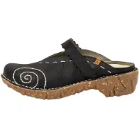 El naturalista Yggdrasil : Sandales confortables pour femmes, modèle sabot, couleur noire, pour un usage quotidien