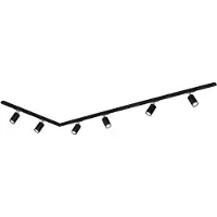 Briloner Système de rails Rail, kit complet, 6 spots GU10, orientables, pivotants, noir, 2,25 m