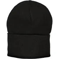 La Martina Hommes, Bonnet, Bonnet noir pour hommes, Noir, (Taille unique)