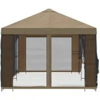 vidaXL , tonnelle de jardin avec parois latérales, 6 x 3 mètres, beige