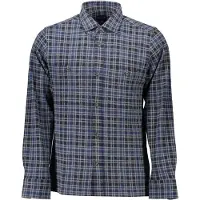 Gant Hommes, Chemise, Chemise homme bleue à manches longues, Bleu, (S)