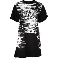 Cavalli Class Femmes, Robe, Black Cotton Women Dress, Noir, (S)