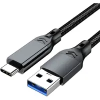 INF Câble USB 3.2 Type-C: Transfert Rapide 10Gbps & Charge 60W pour Appareils Le noir 5 m