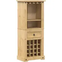 vidaXL Casier à vin Corona 56x35x134,5 cm Pin massif