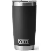 Yeti Rambler Tumbler Cup 20oz Mag Slider Lid, Black, gobelet isotherme avec couvercle, 591 ml
