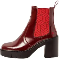 Art Bottines pour Femme 1983 NAPPA SHINNY BURDEOS/BERNA Couleur Rouge