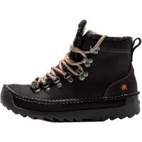 Art unisex. 106151101003_001 Bottines en cuir 0615 Pleasant Black/ Skyline (46), Noir, Plat, 1 à 3 cm, Lacets, Casuel