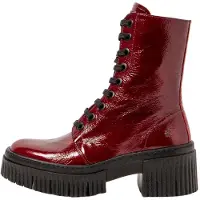 Art Bottines à talons pour Femme 1375 PATENT FLASH BURDEOS/YORK Couleur Rouge