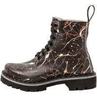 Art pour femme. 11166P112603_ESP Bottines en cuir 1166P noir (37), Plat, Lacets, Casuel