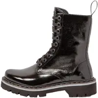 Art pour femme. 111671101003_001 Bottines en cuir 1167 noir (36), Plat, Lacets, Fermeture éclair, Casuel