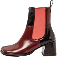 Art Bottines pour Femme 1707 NAPPA SHINNY BURDEOS-BLACK/ VERONA Couleur Rouge