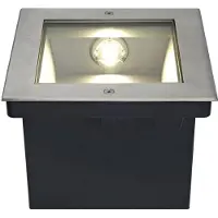 SLV Dasar 255 encastré de sol carré 25,5 x25,5 cm asymétrique LED blanc neutre