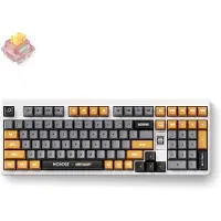 MCHOSE x Unbox Therapy - UT98, 98%, Verkabelt & Kabellos, USB + RF Wireless + Bluetooth, Mechanischer Switch, RGB-LED, Weiß