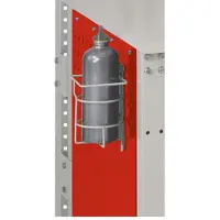 Manuflex Support de bouteille Oeillets de fixation revêtus de résine époxy B125 T (125 cm, 100 cm)