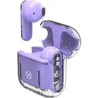 Celly SHEER Casque True Wireless Stereo (TWS) Ecouteurs Appels/Musique Transparent, Violet