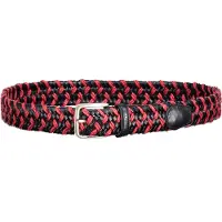 Gant Hommes, Ceinture, Ceinture en cuir rouge pour hommes, Rouge, (80)
