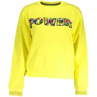Desigual Femmes, Pull-over, Sweat-shirt femme sans fermeture éclair Jaune, Jaune, (XL)