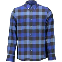 Gant Hommes, Chemise, Chemise bleue à manches longues pour hommes, Bleu, (S)