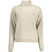 U.s. polo assn. Femmes, Pull-over, Col roulé beige Us Polo Assn. pour femme, Beige, (XL)