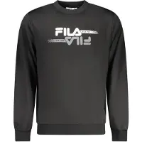 FILA Hommes, Pull-over, Sweat-shirt zippé noir pour hommes, Noir, (S)