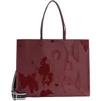 Ted Baker sac shopper Iconna Webbing Extra Large Icon Bag Oxblood rouge foncé