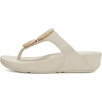FitFlop Lulu Marbled Stone Toe Post Sandals Blanc EU 41 Femme